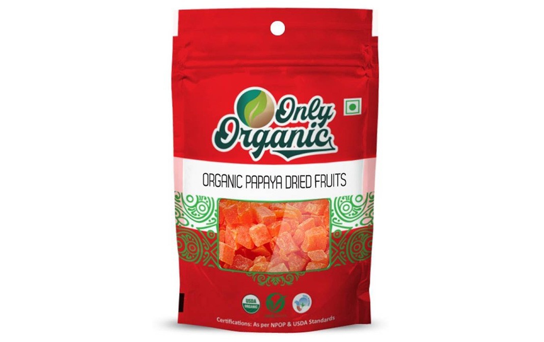 Only Organic Papaya Dried Fruits    Pack  100 grams